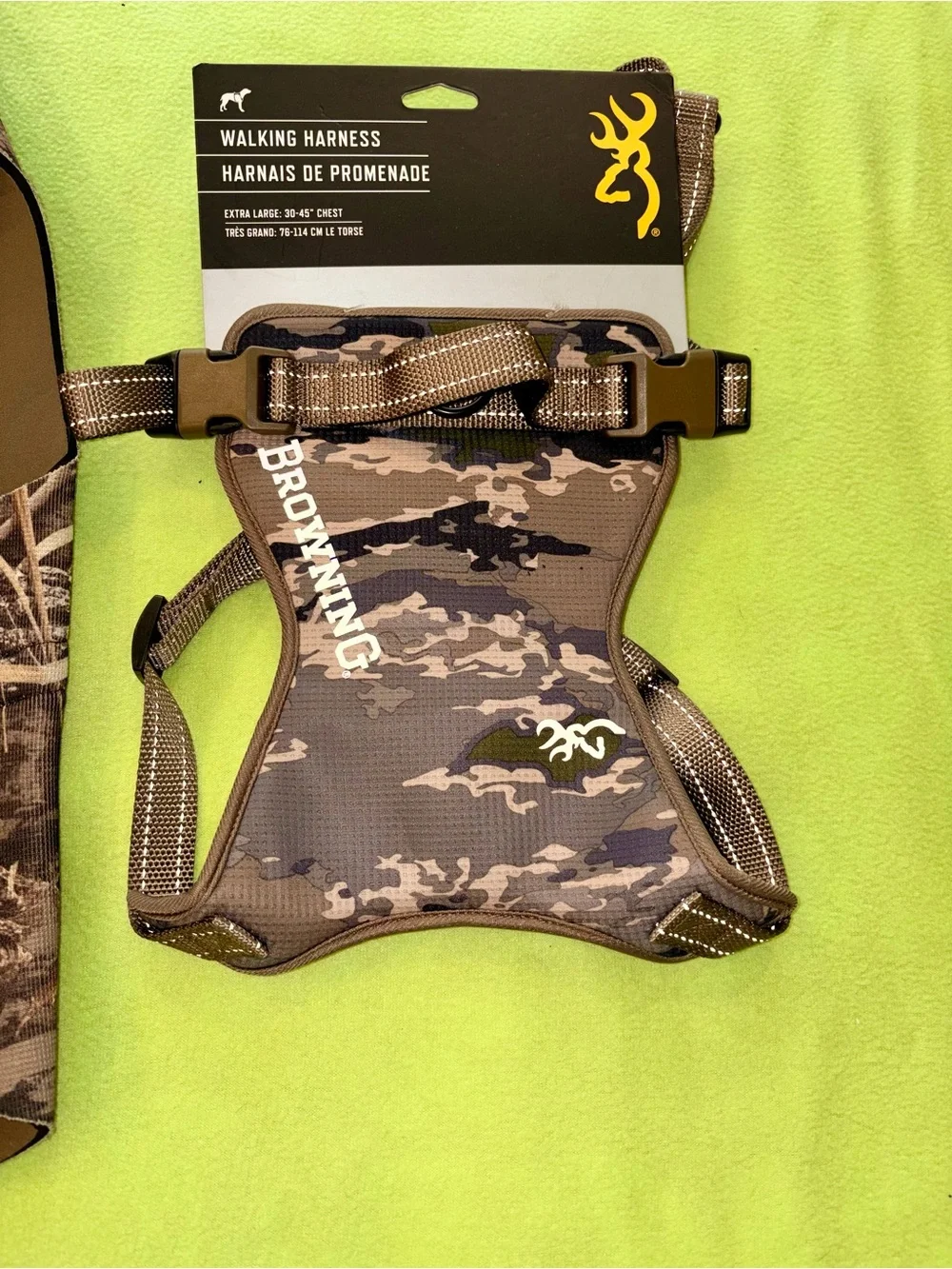 2 - Browning camouflage XL walking harness & ASD camouflage neoprene Dog Jacket